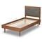 Baxton Studio Saul Mid-Century Dark Grey Fabric Upholstered and Walnut Brown Finished Wood Platform Bed-Twin 191-11526-11158-ZORO - alternate 9